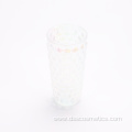 500ml new design rivet shape rhomboid pattern style water bottle reusable plastic cup